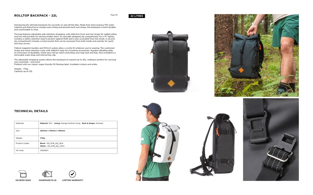 Rolltop Backpack - 22L